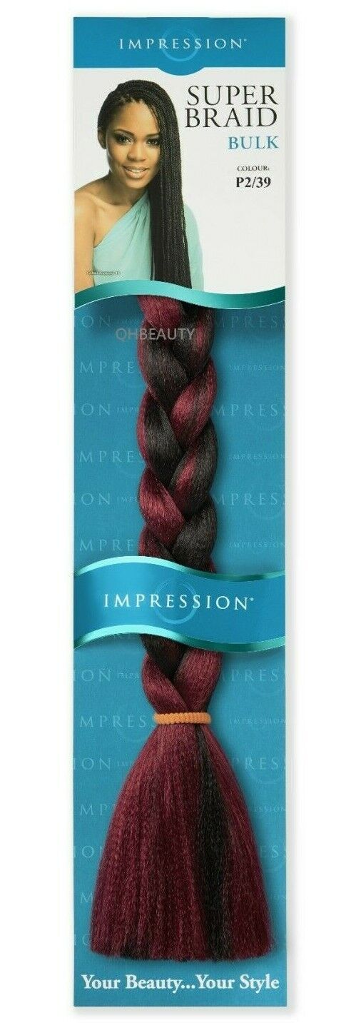 Impression Synthetic Natural Long Ultra Crochet Hair Extensions Super Braid 86"