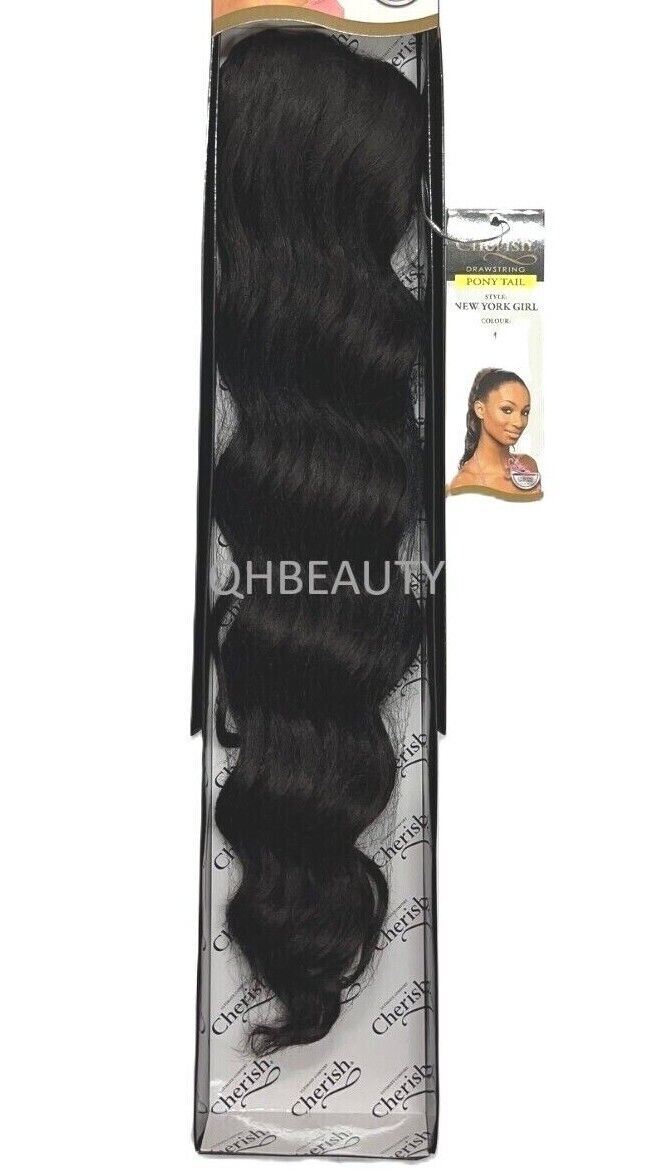 Cherish Synthetic Drawstring Long Curly Hair Extension Ponytail - New York Girl