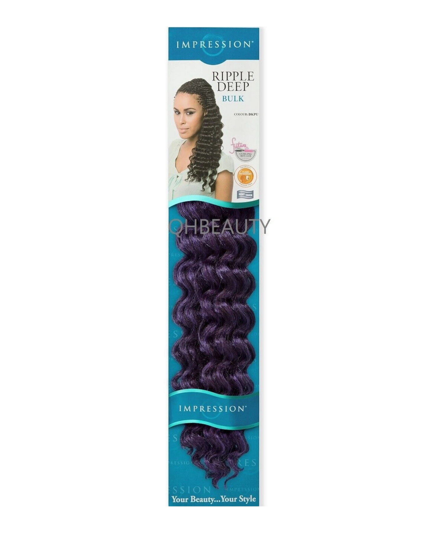 IMPRESSION SYNTHETIC HAIR EXTENSION CROCHET CURLY BRAID - RIPPLE DEEP 20 INCH
