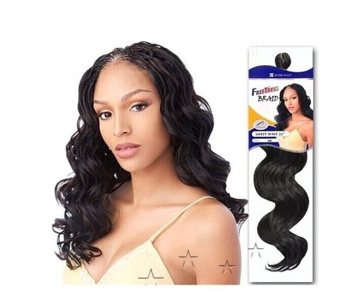 Freetress Braid Crochet Synthetic Long Curly Hair Extension - SWEET WAVE 22 inch