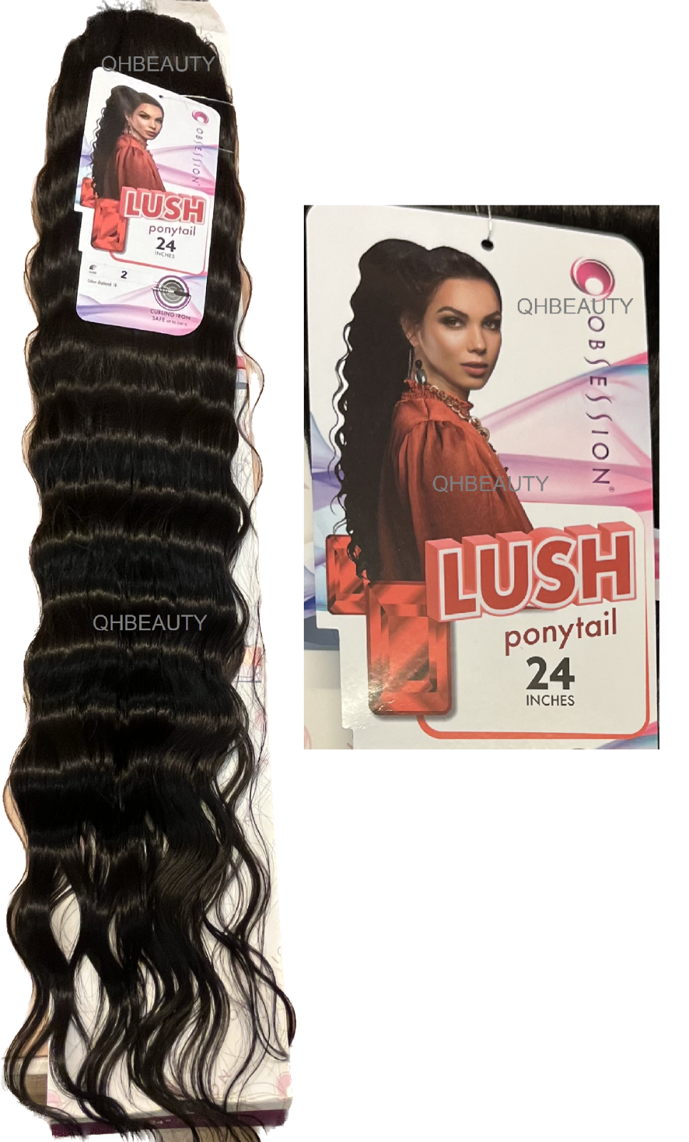OBSESSION SYNTHETIC DRAWSTRING BODY WAVE CURLY HAIR PONYTAIL - LUSH 24 INCHES