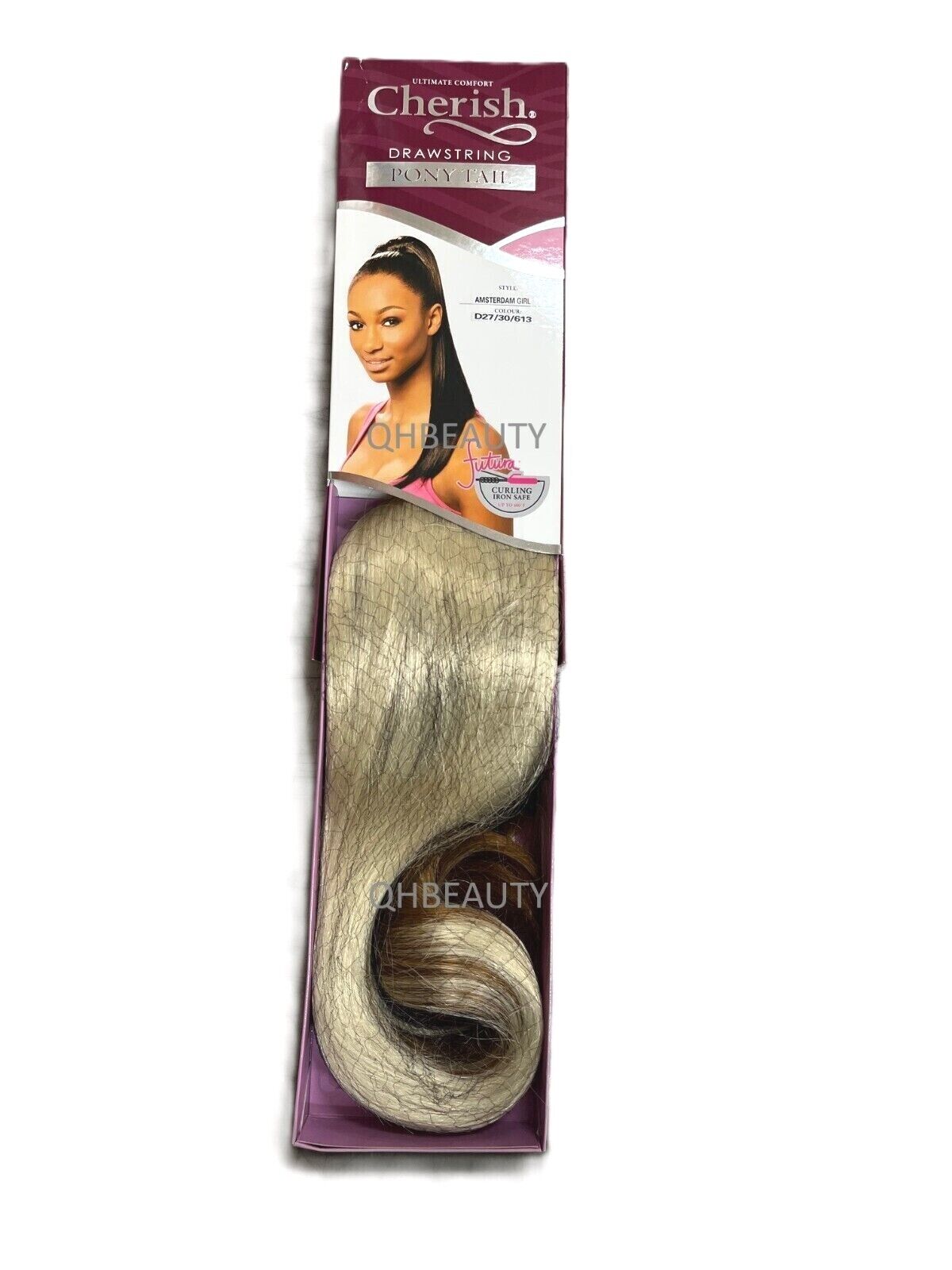 Cherish Synthetic Straight Drawstring Long Natural Ponytail - Amsterdam Girl