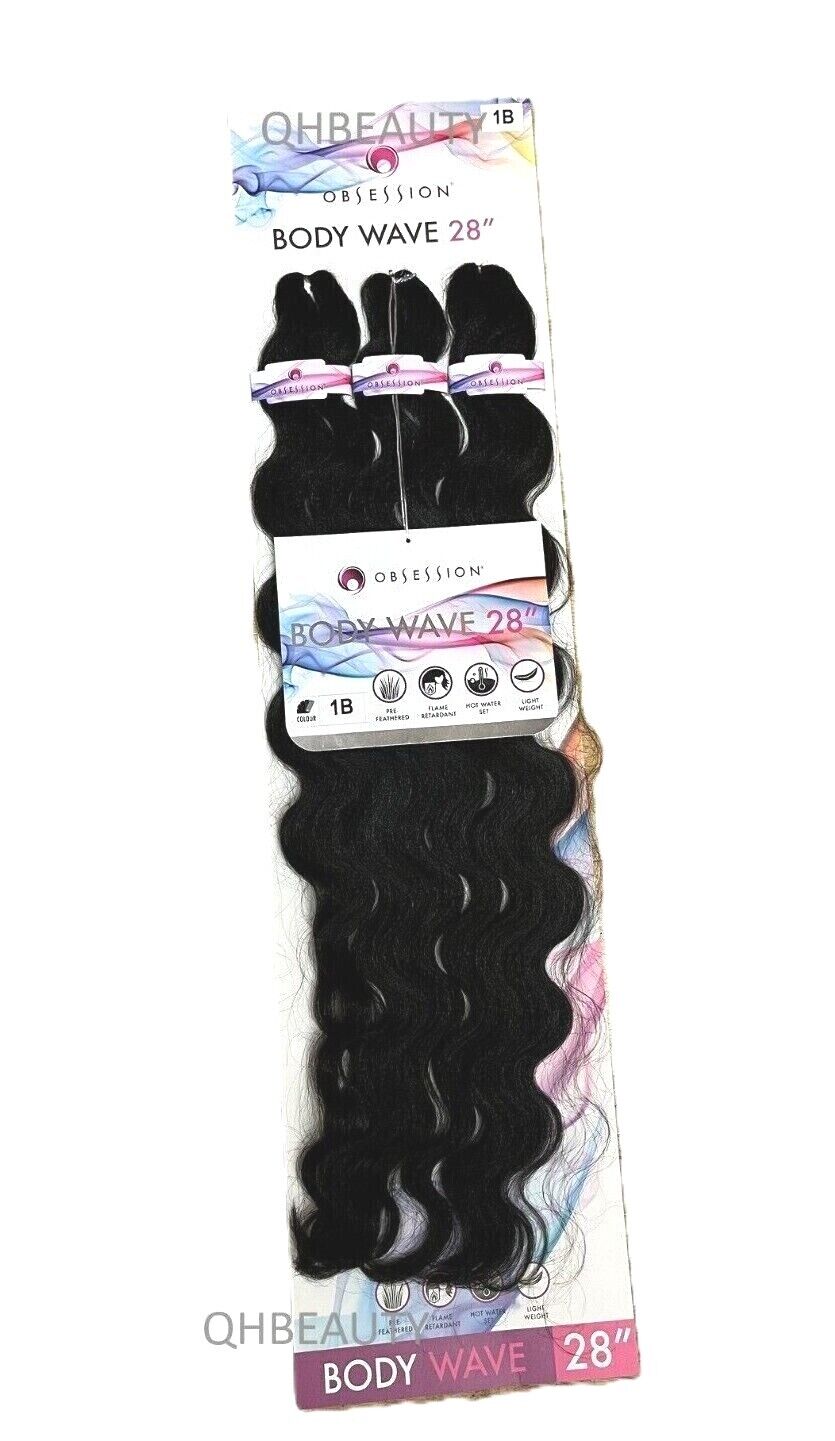Obsession Synthetic Pre-Stretched Curly Braid Hair Extension - BODY WAVE 28 INCH