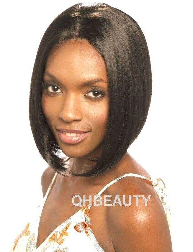 Cherish Synthetic Bob Style Invisible Lace Front Straight Short Hair Wig - BOBOS