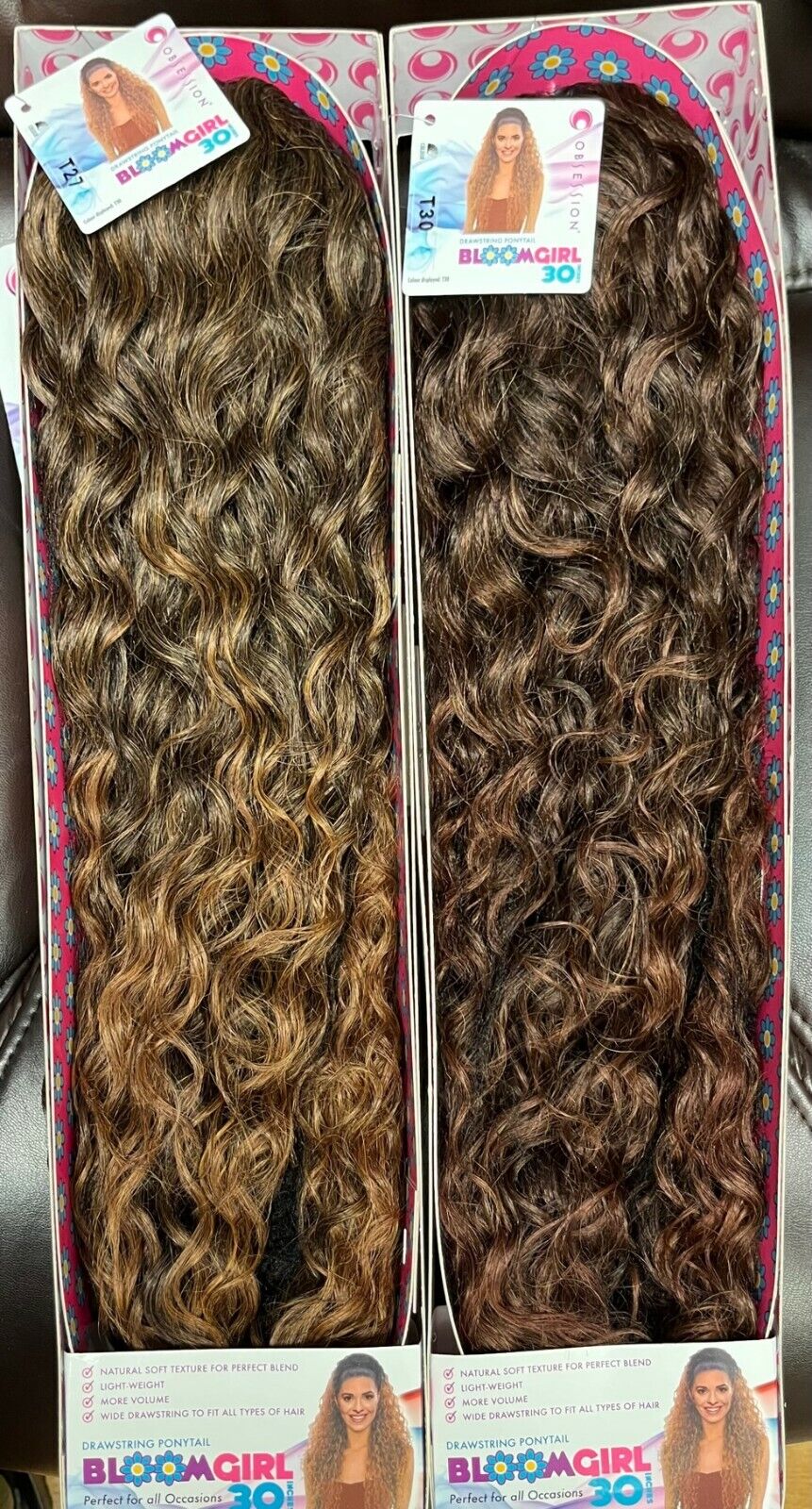 OBSESSION SYNTHETIC DRAWSTRING CURLY LONG HAIR PONYTAIL - BLOOM GIRL 20'' 30''