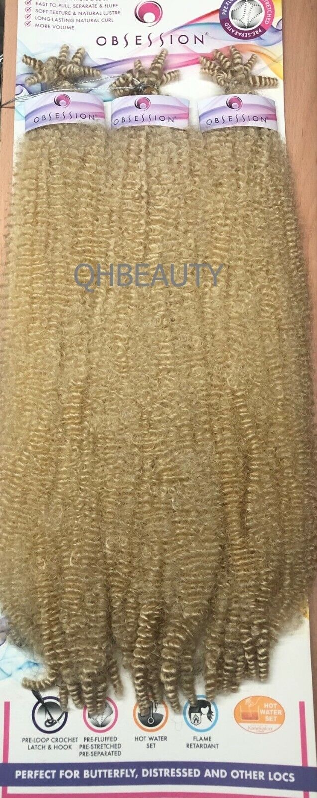 OBSESSION SYNTHETIC CROCHET SOFT BRAID 3X PRE-FLUFFED - POPPIN TWIST 16'' & 20"