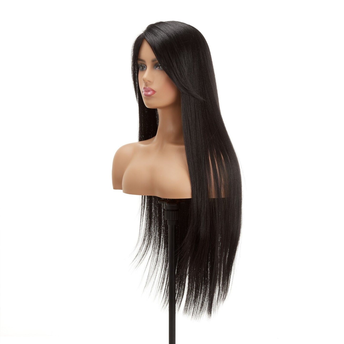 Impression Synthetic Invisible L Part Lace Long Yaky Straight Hair Wig -- RAVEN