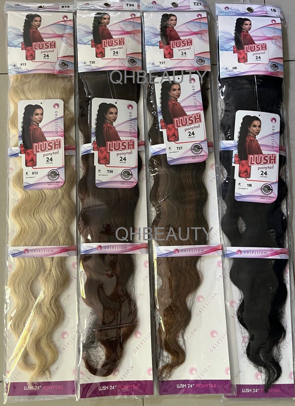 OBSESSION SYNTHETIC DRAWSTRING BODY WAVE CURLY HAIR PONYTAIL - LUSH 24 INCHES