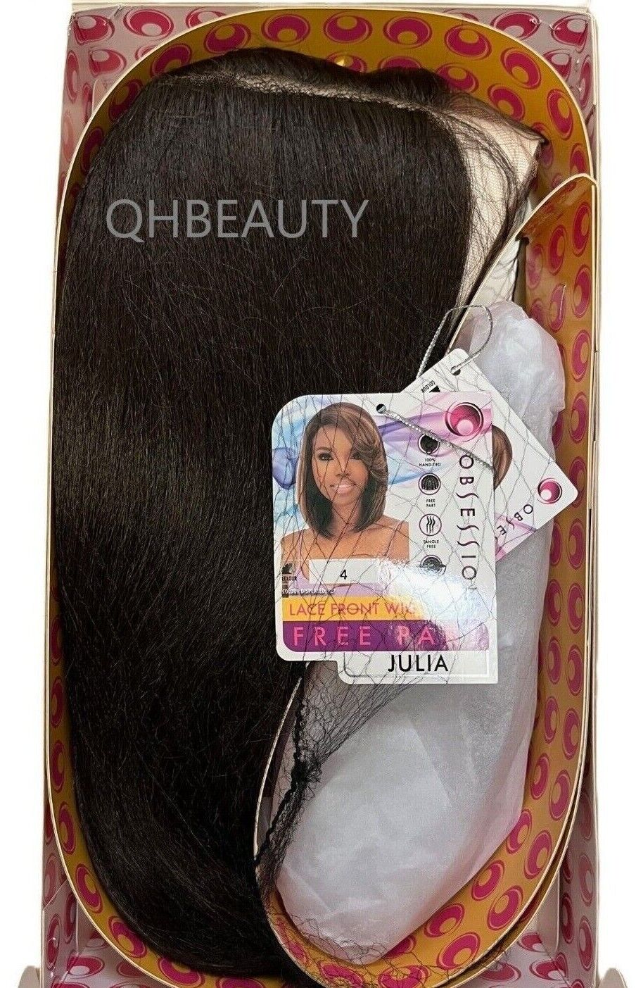 Obsession Synthetic Bob Lace Front Free Part 100% Hand Tied Hair Wig - JULIA