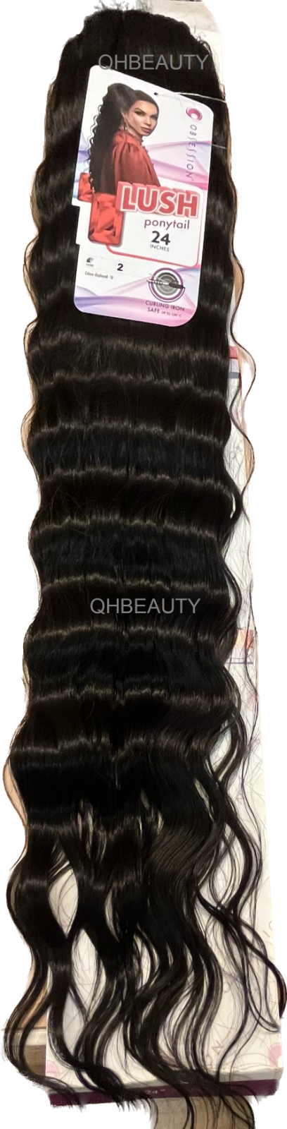 OBSESSION SYNTHETIC DRAWSTRING BODY WAVE CURLY HAIR PONYTAIL - LUSH 24 INCHES