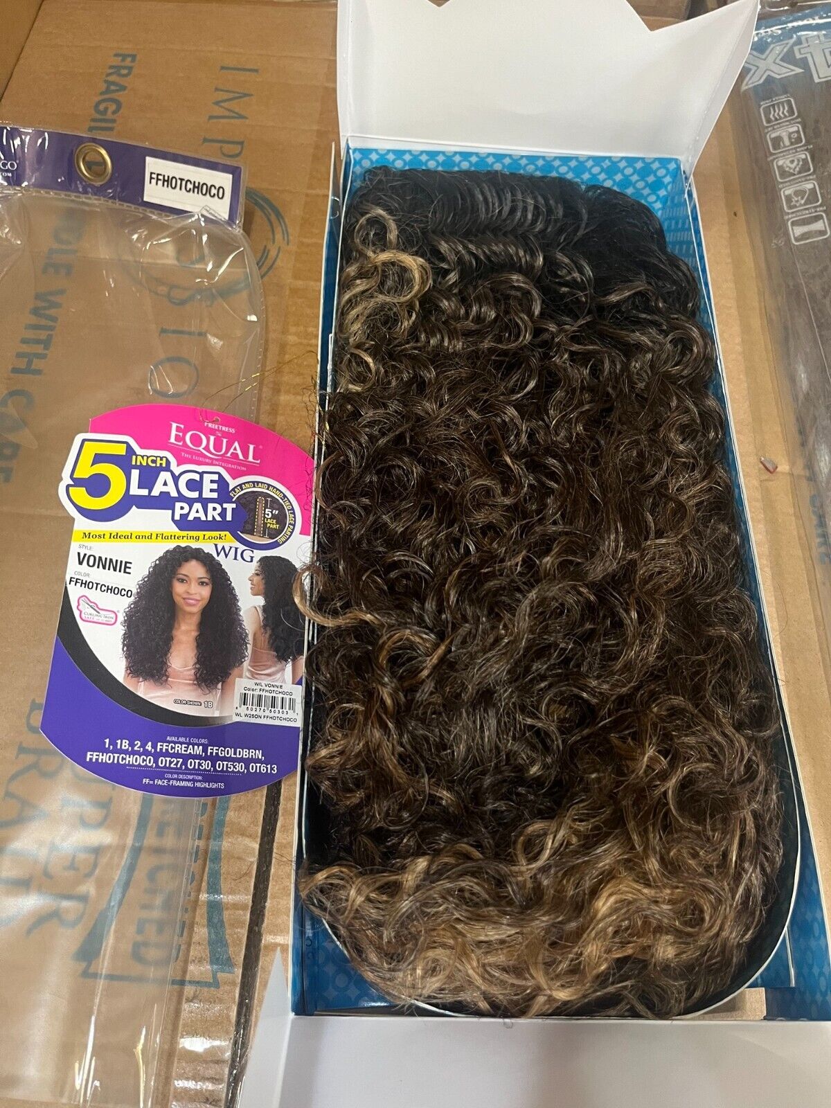 Freetress Equal Synthetic 5 Inch Lace Part Kitron Style Curly Hair Wig - VONNIE