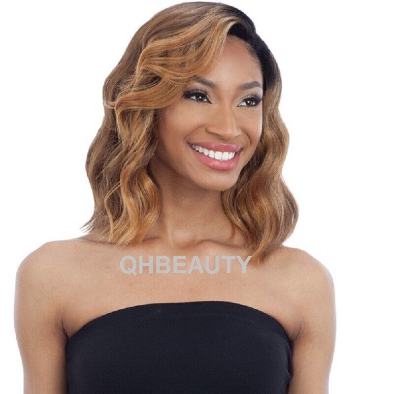 FREETRESS EQUAL SYNTHETIC 5 INCH LACE PART WAVY CURLY HAIR WIG - VAL