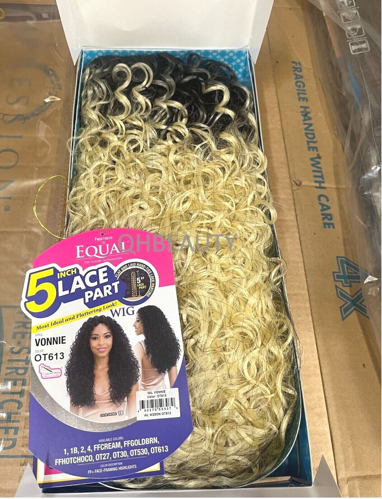 Freetress Equal Synthetic 5 Inch Lace Part Kitron Style Curly Hair Wig - VONNIE