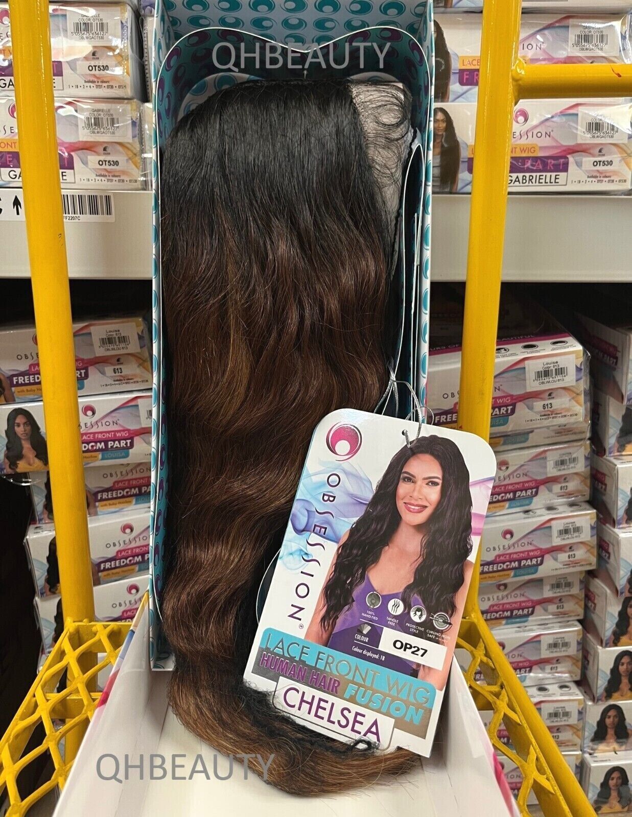 OBSESSION LACE FRONT HUMAN HAIR FUSION NATURAL BODWAVE CURLY HAIR WIG - CHELSEA