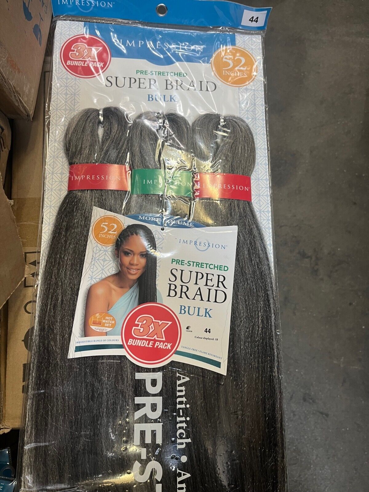 Impression Synthetic 3 X Bundle Pack Crochet Hair Extensions - Super Braid 52 "