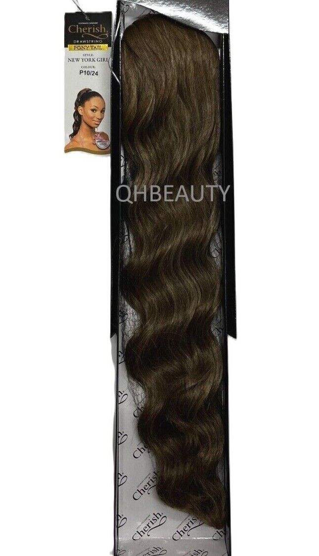 Cherish Synthetic Drawstring Long Curly Hair Extension Ponytail - New York Girl
