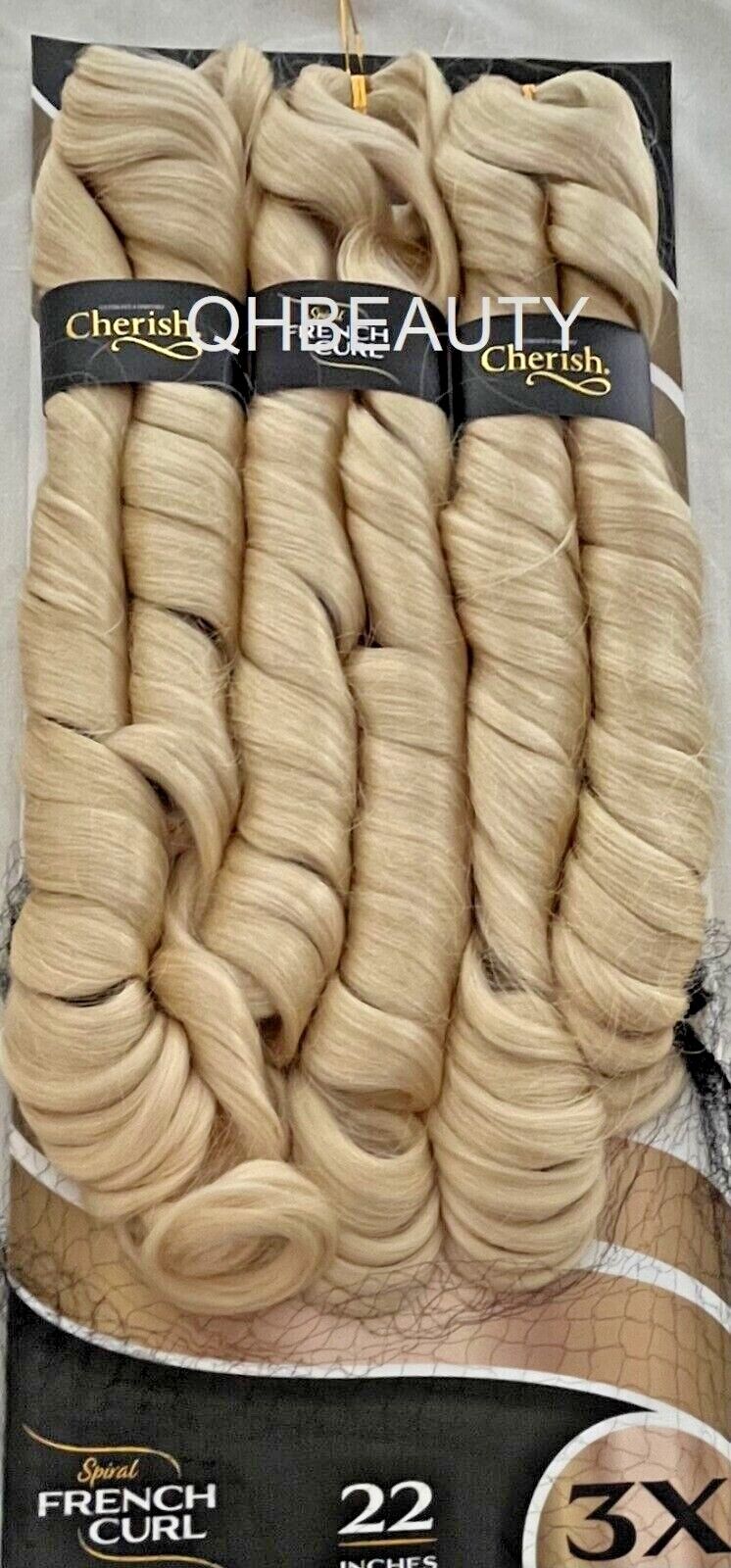 CHERISH SYNTHETIC CURLY SPIRAL HAIR EXTENSION BRAID - 3 x SPIRAL FRENCH CURL 22