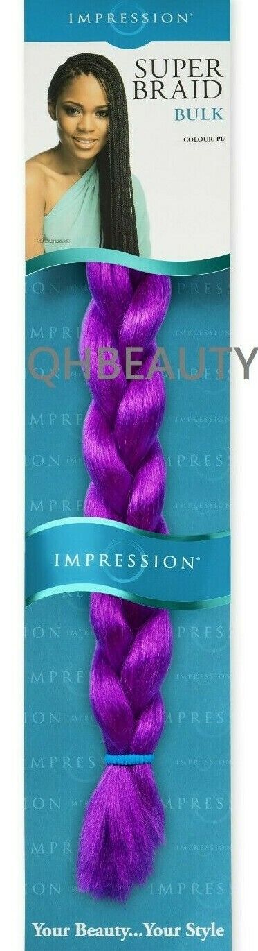 Impression Synthetic Natural Long Ultra Crochet Hair Extensions Super Braid 86"