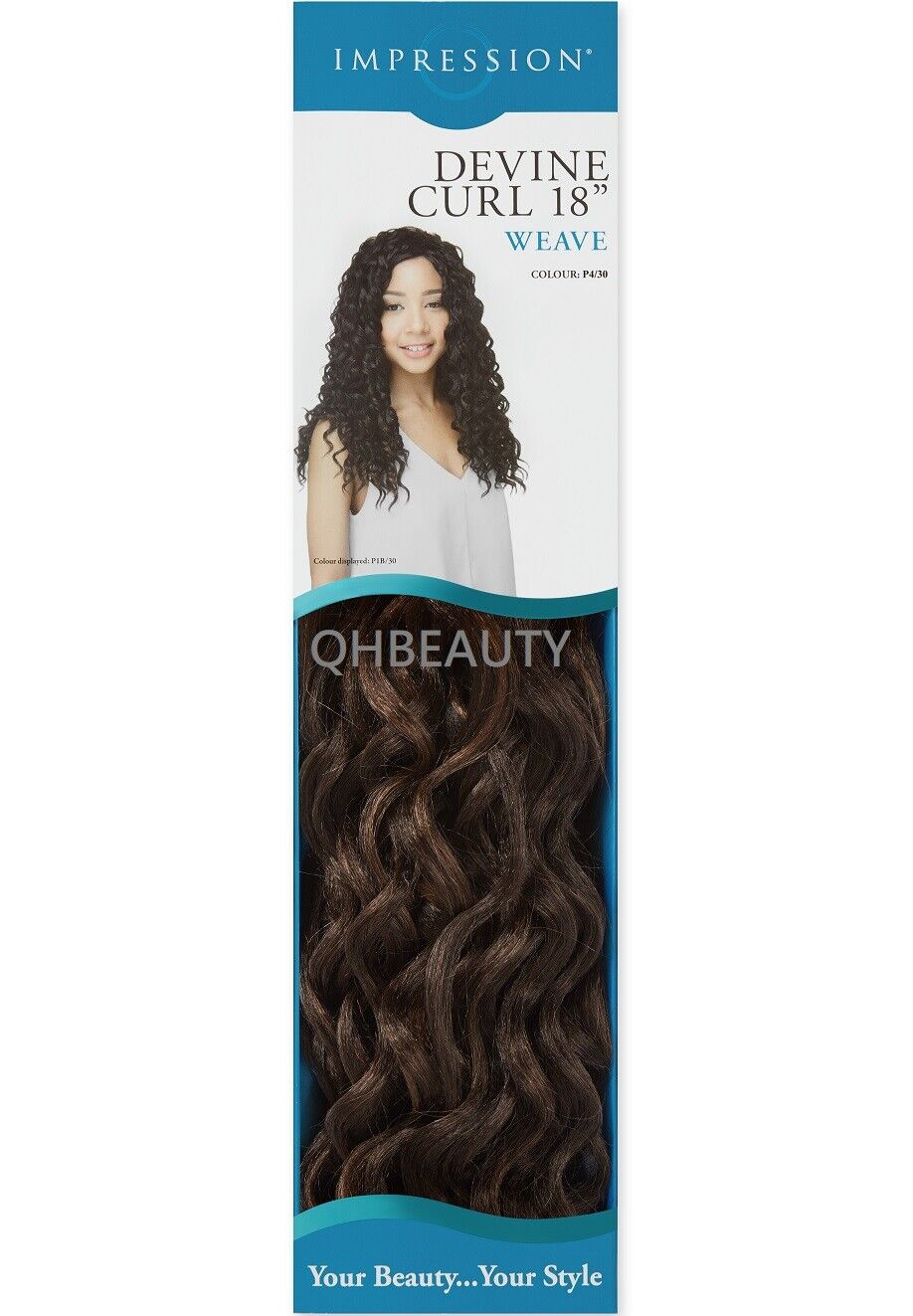 IMPRESSION SYNTHETIC CURLY LONG HAIR EXTENSION WEAVE - DEVINE CURL 18 INCH