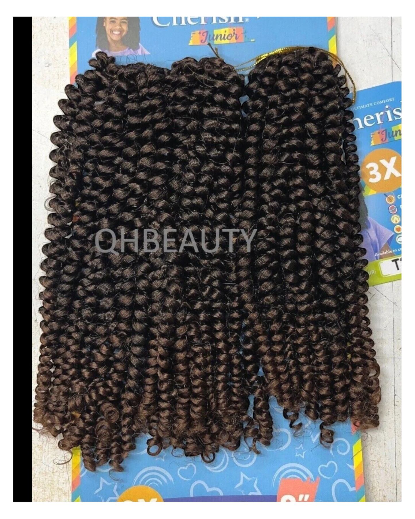 CHERISH SYNTHETIC JUNIOR KIDS CROCHET BRAID HAIR EXTENSION BOHEMIAN CURL 8 INCH