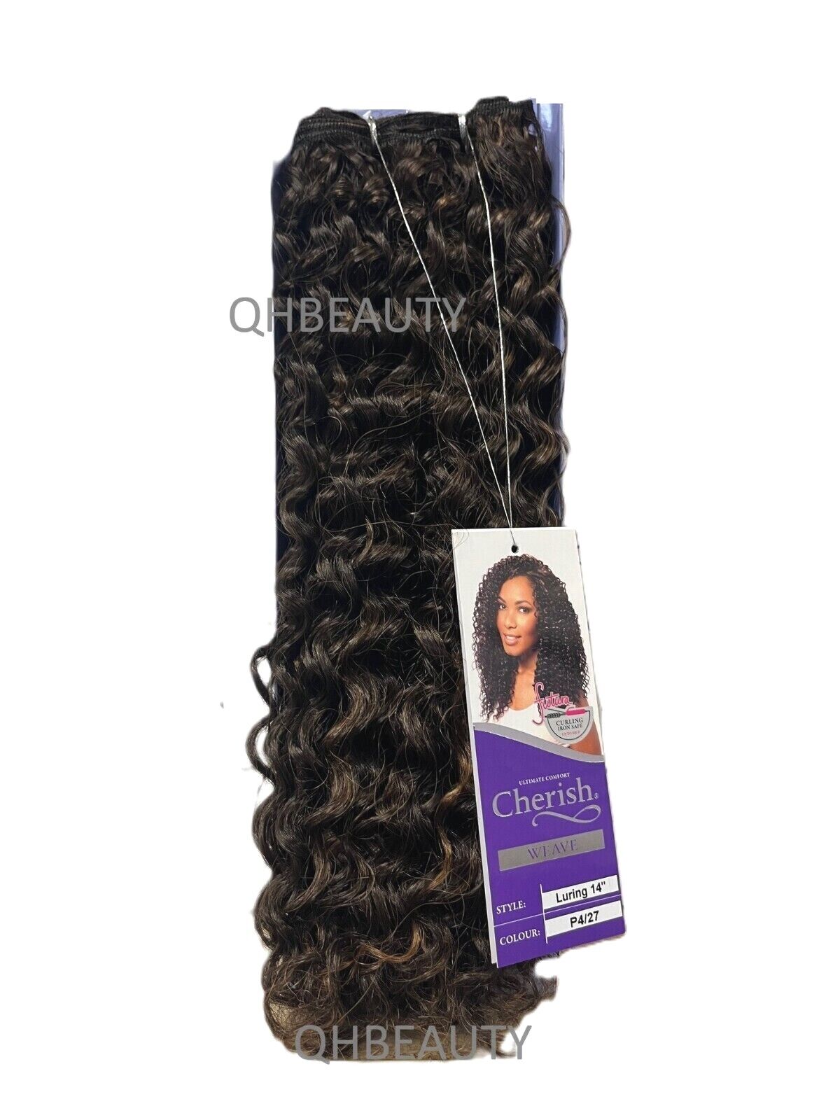 CHERISH SYNTHETIC FUTURA LONG CURLY HAIR EXTENSION WEAVE - LURING 14 INCHES