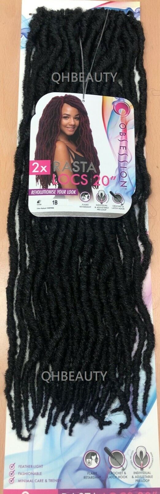 Obsession Synthetic Crochet Pre Looped Braid Hair Extension - RASTA LOCS 20 INCH