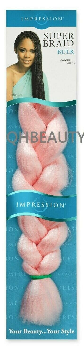 Impression Synthetic Natural Long Ultra Crochet Hair Extensions Super Braid 86"