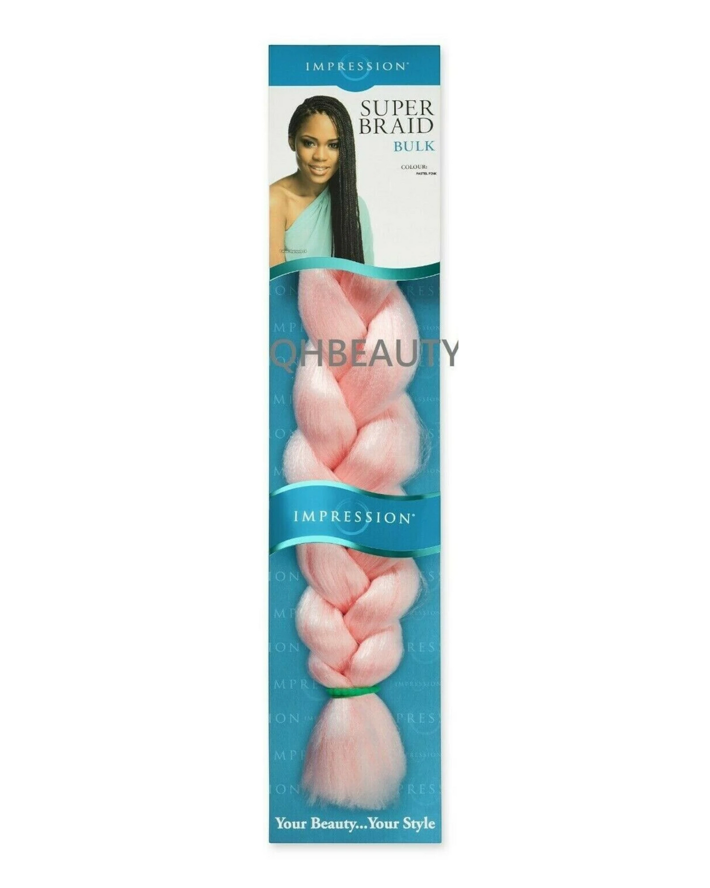 Impression Synthetic Natural Long Ultra Crochet Hair Extensions Super Braid 86"