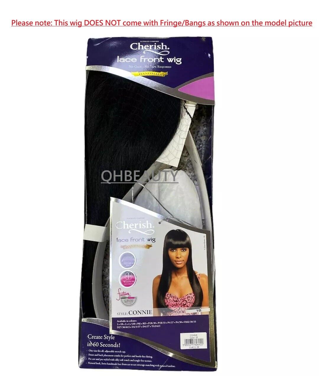 Cherish Synthetic Handmade Straight Invisible Wider Lace Front Hair Wig - CONNIE