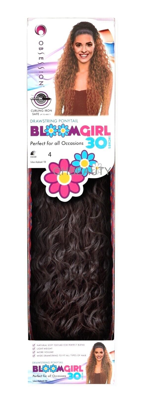 OBSESSION SYNTHETIC DRAWSTRING CURLY LONG HAIR PONYTAIL - BLOOM GIRL 20'' 30''