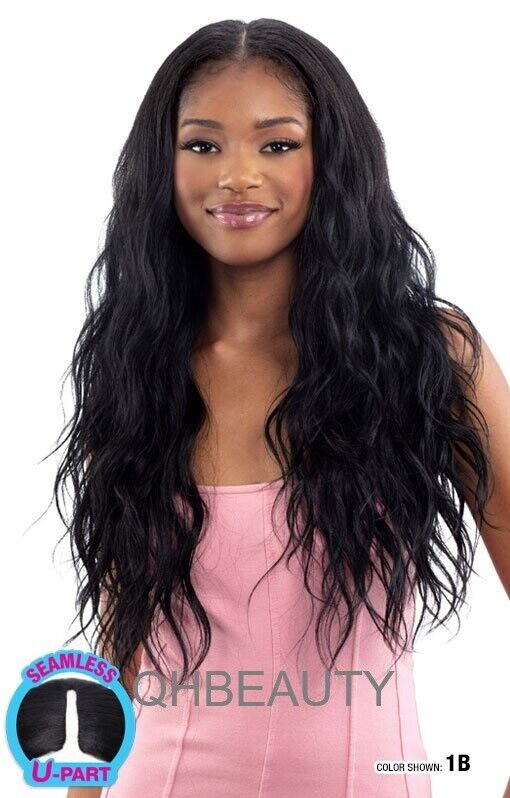 Shake N Go Organique U-Part 100% Hand Tied Curly Wavy Hair Wig - SUNSET WAVE