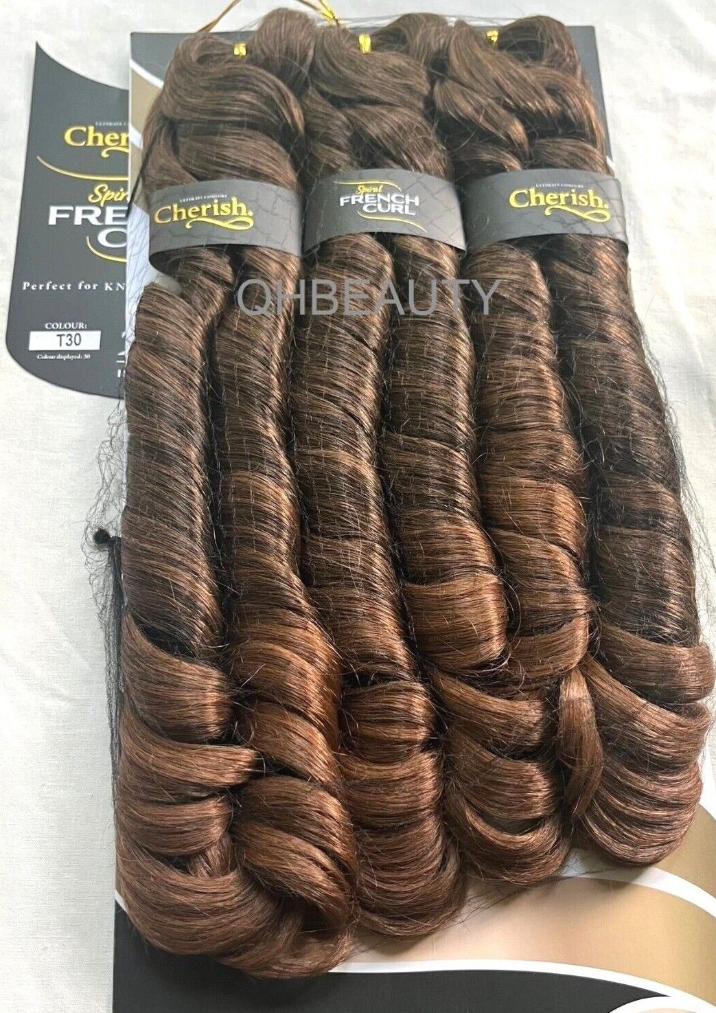 CHERISH SYNTHETIC CURLY HAIR EXTENSION BRAID - 3 x SPIRAL FRENCH CURL 28 INCHES