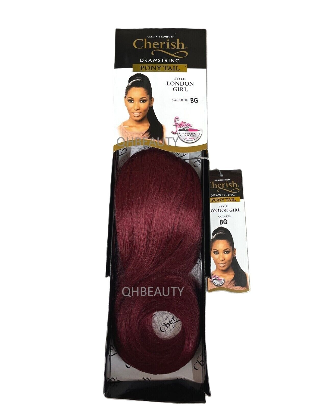 Cherish Synthetic Drawstring Long Straight Ponytail Hair Extension - LONDON GIRL