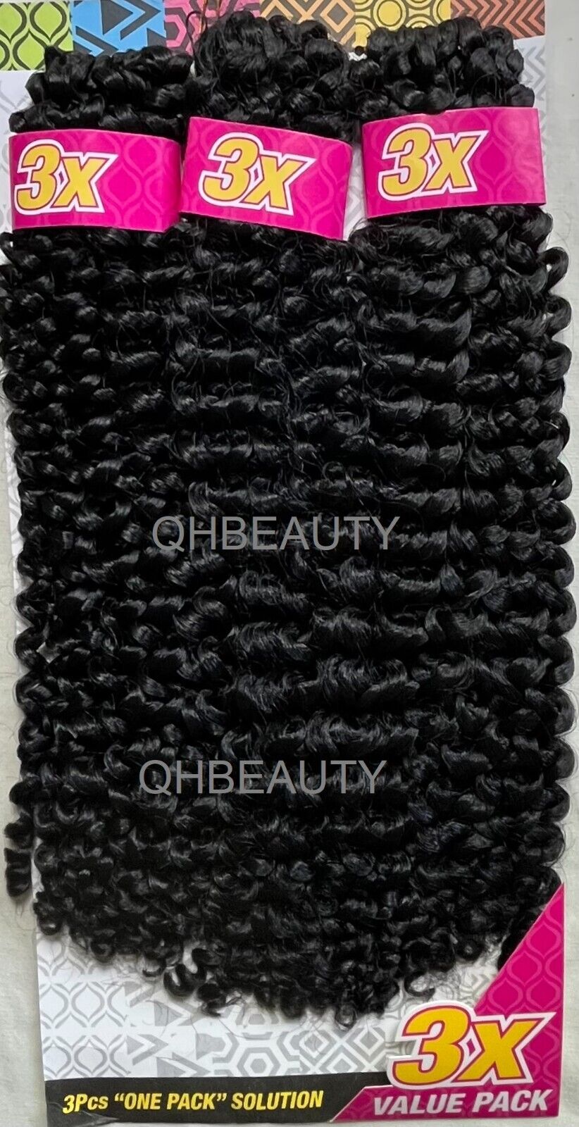 CHERISH SYNTHETIC CROCHET BRAID HAIR EXTENSION - 3 X WATER WAVE 14'' and 18''