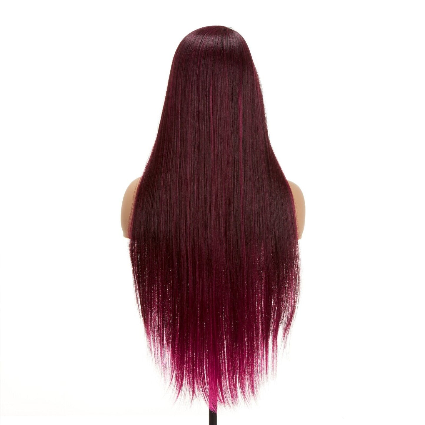 Impression Synthetic Invisible L Part Lace Long Yaky Straight Hair Wig -- RAVEN
