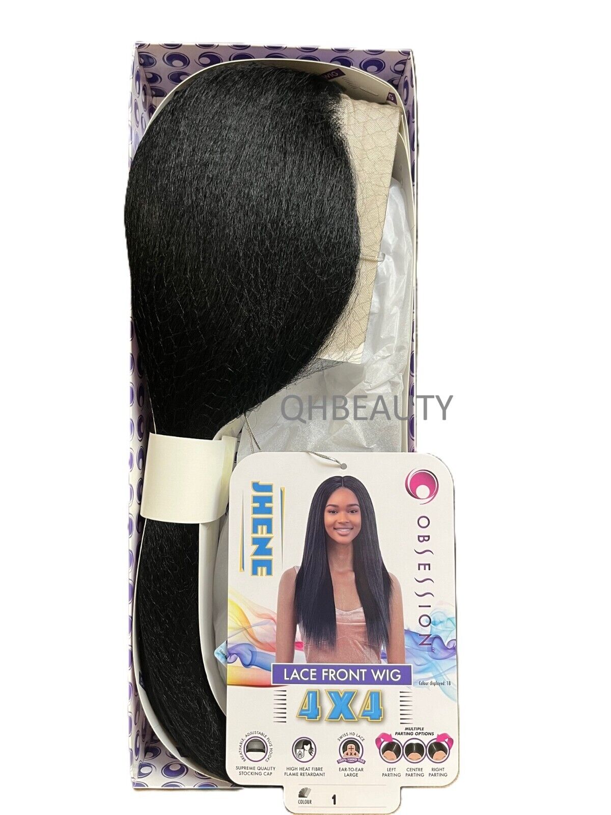 Obsession Synthetic Swiss HD 4x4 Lace Front Free Part Straight Hair Wig - JHENE