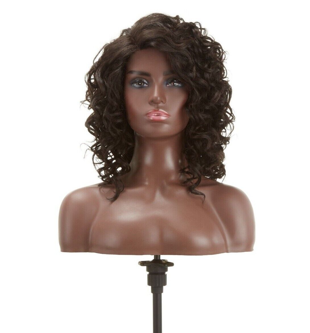Impression Synthetic Hand Made Invisible L Part Curly Hair Lace Wig - MIA