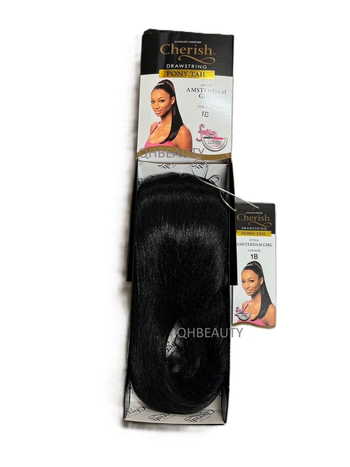 Cherish Synthetic Straight Drawstring Long Natural Ponytail - Amsterdam Girl