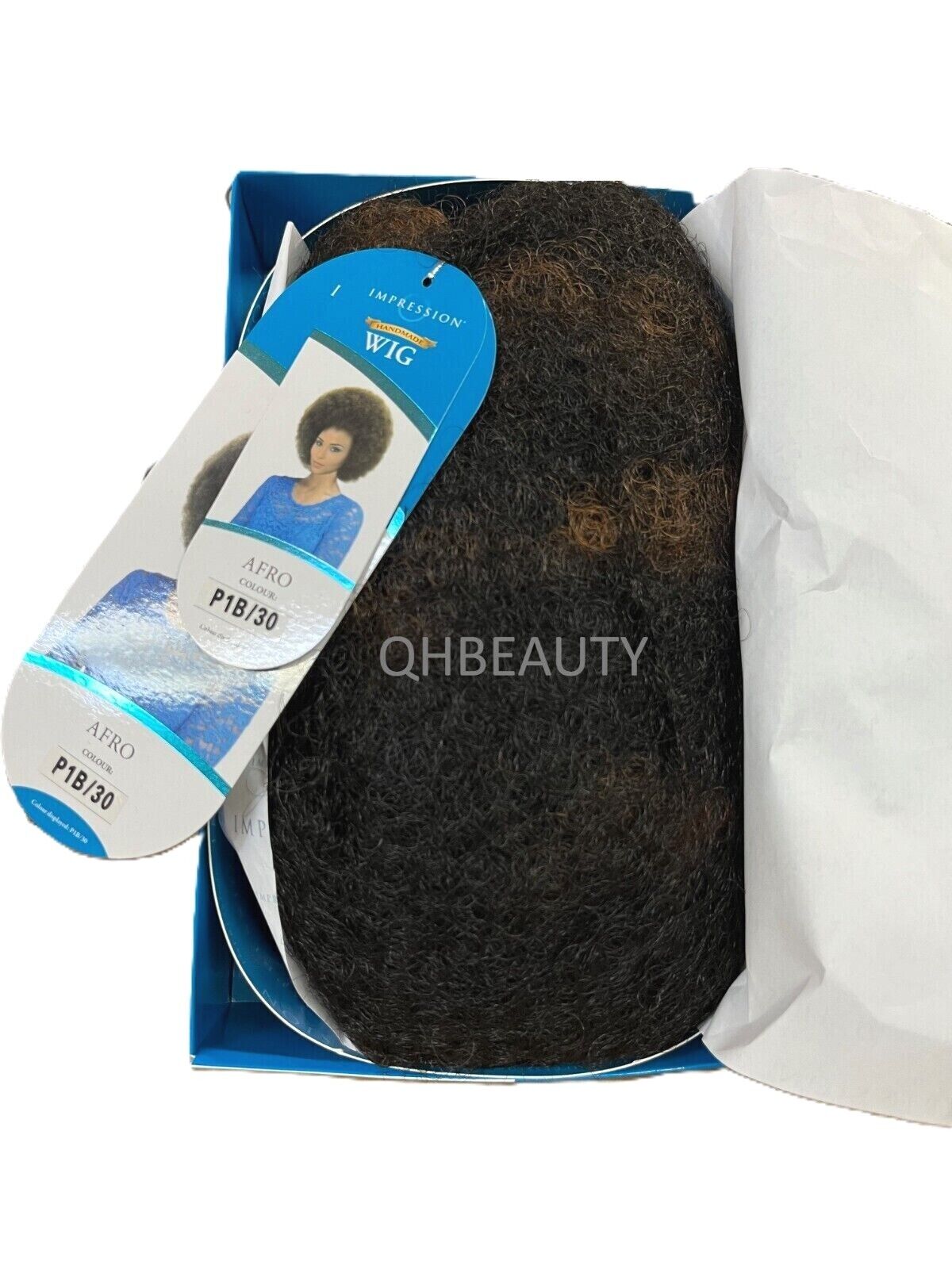 Impression Synthetic Hand Made Cuban Afro Curl Style Hair Wig - AFRO