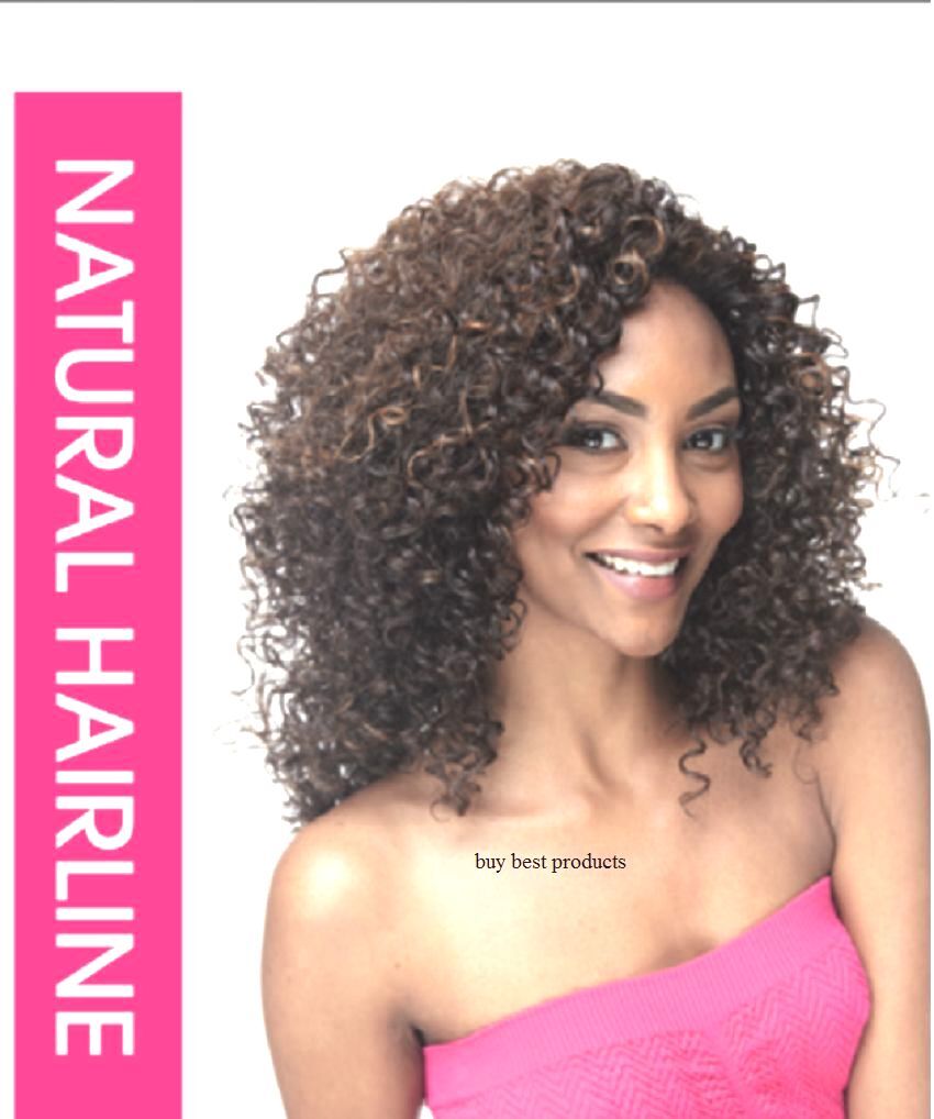 Impression Synthetic Natural Hairline Lace Front Curly Hair Wig - Asmara