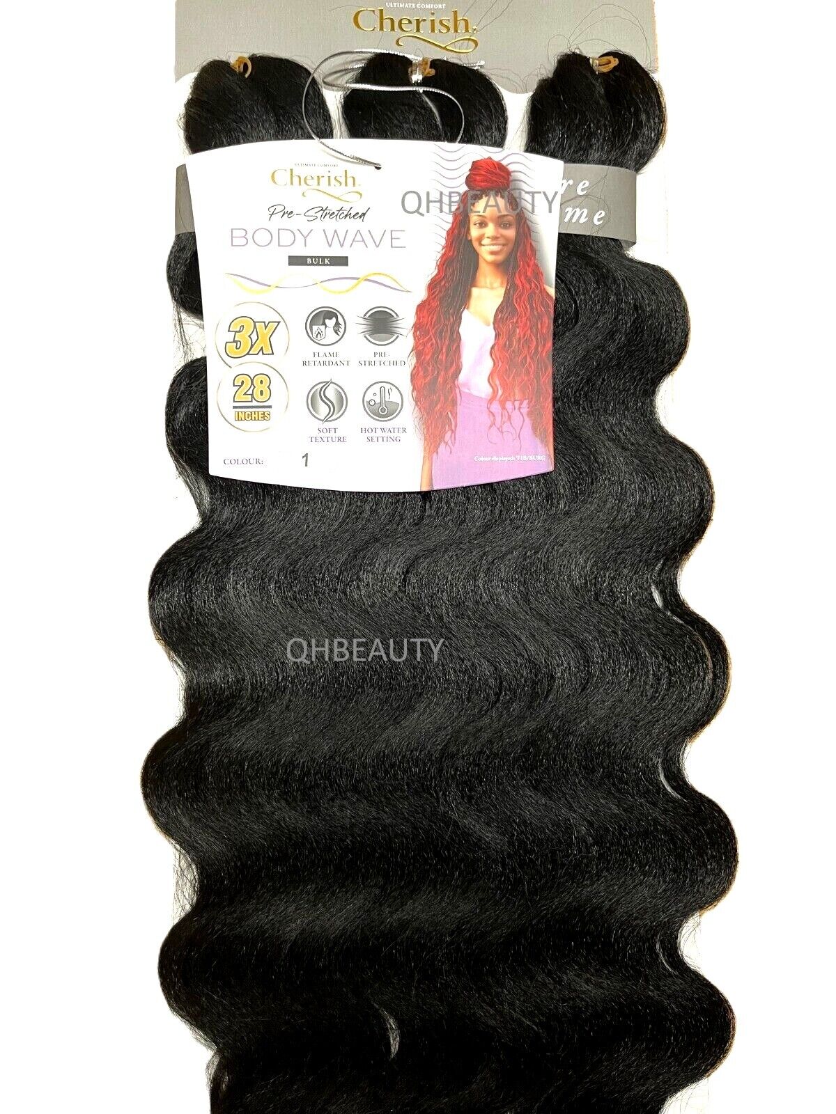 Cherish Synthetic Pre-Stretched Curly Braid Bulk Hair Extension - BODY WAVE 28''