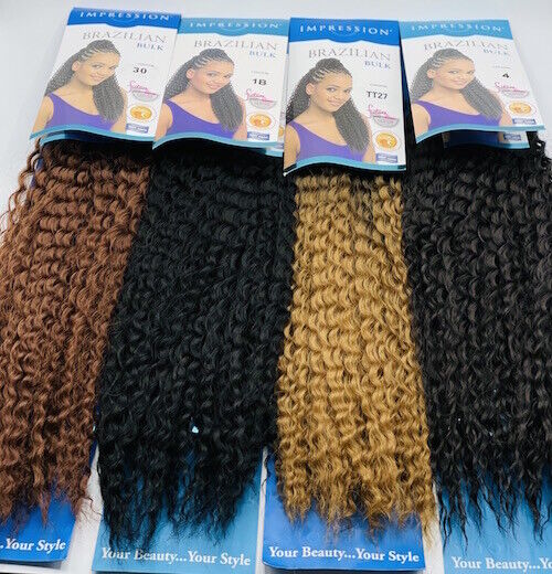 IMPRESSION SYNTHETIC CROCHET LONG HAIR EXTENSION BRAIDS - BRAZILIAN 20 INCH