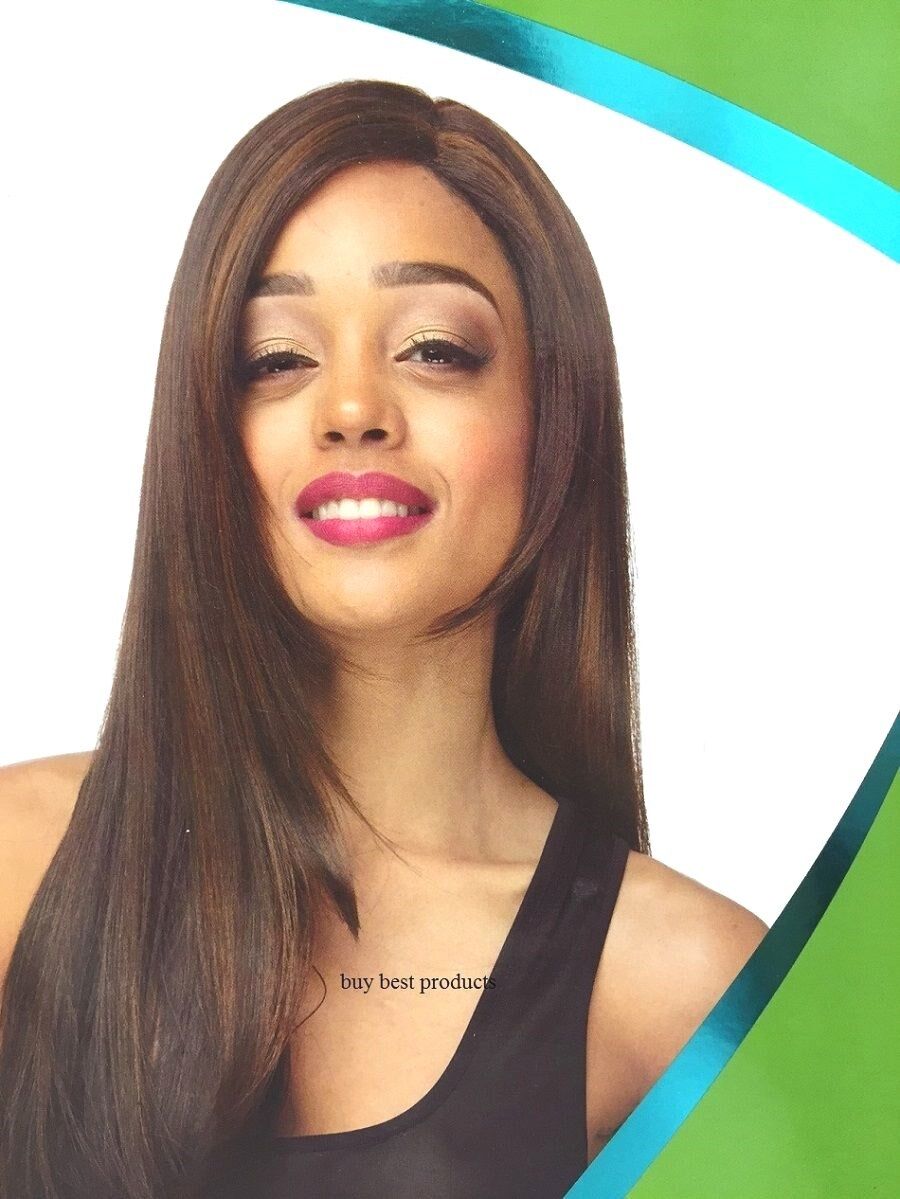 Impression Synthetic Invisible Part Long Straight Lace Front Hair Wig - Destiny