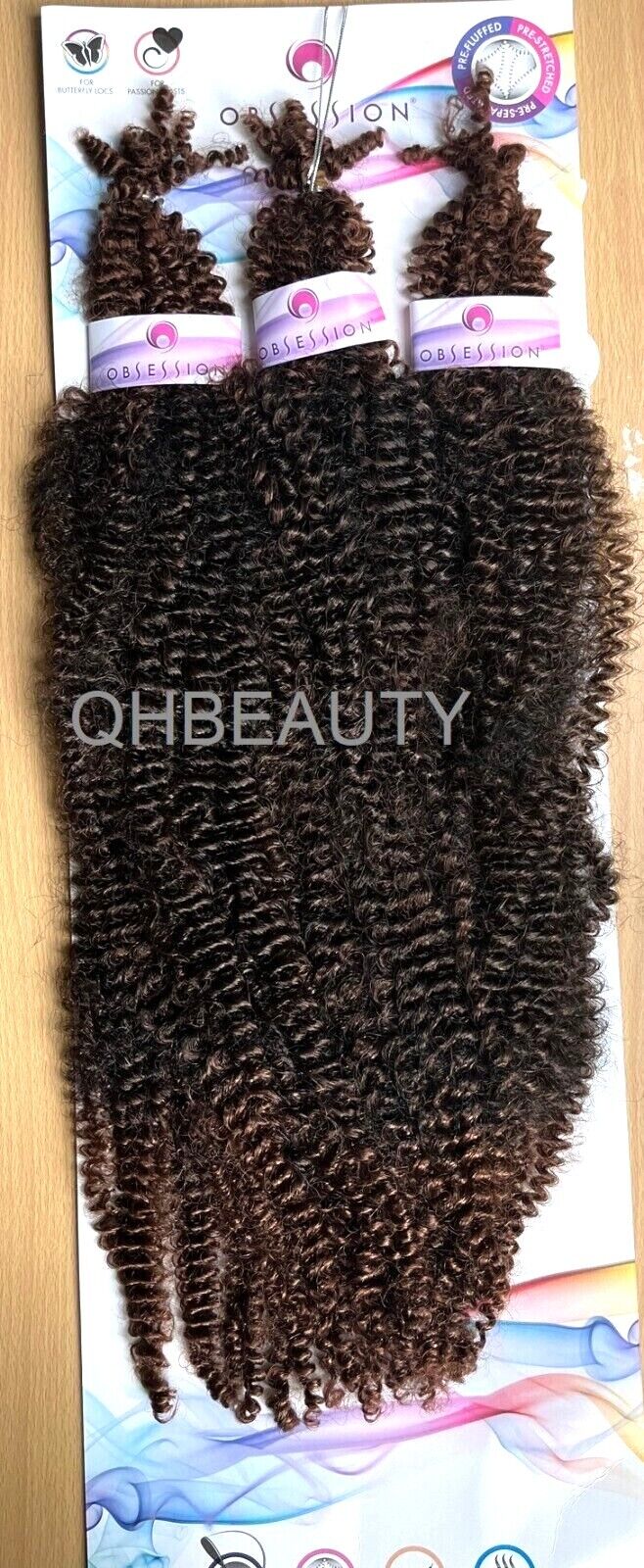OBSESSION SYNTHETIC CROCHET BRAID 3X PRE-FLUFFED - WATER POPPIN TWIST 24 INCHES