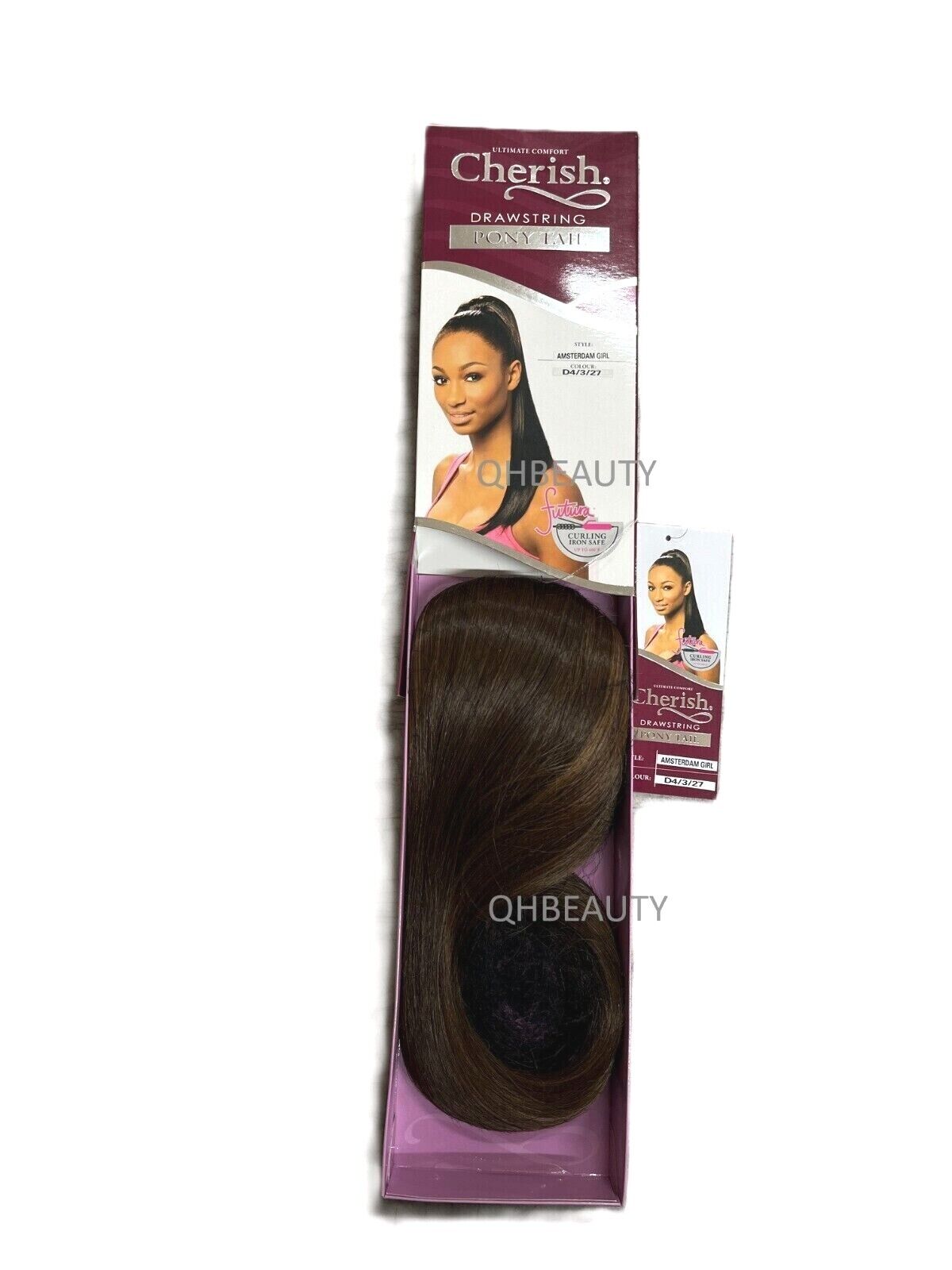 Cherish Synthetic Straight Drawstring Long Natural Ponytail - Amsterdam Girl