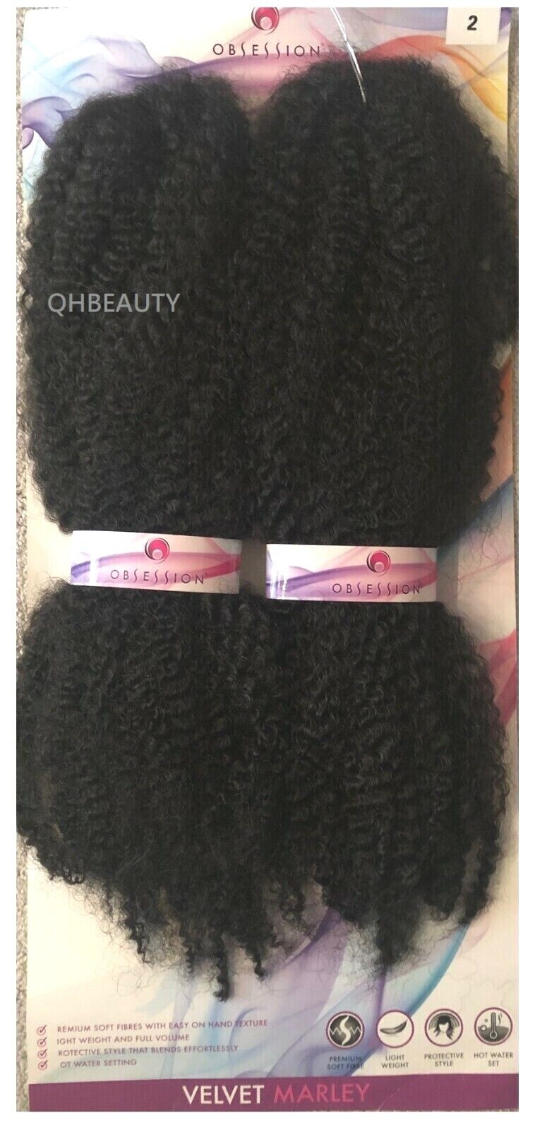 Obsession Synthetic Crochet Afro Cuban Braid Hair Extension - VELVET MARLEY