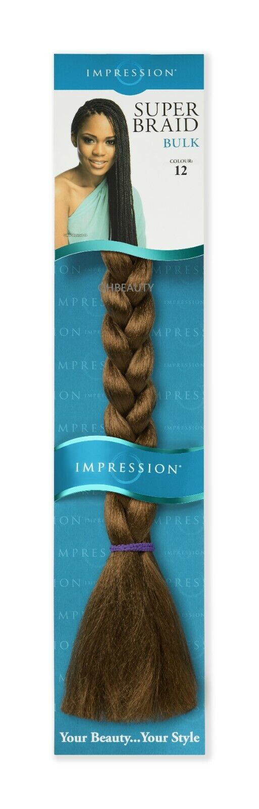 Impression Synthetic Natural Long Ultra Crochet Hair Extensions Super Braid 86"