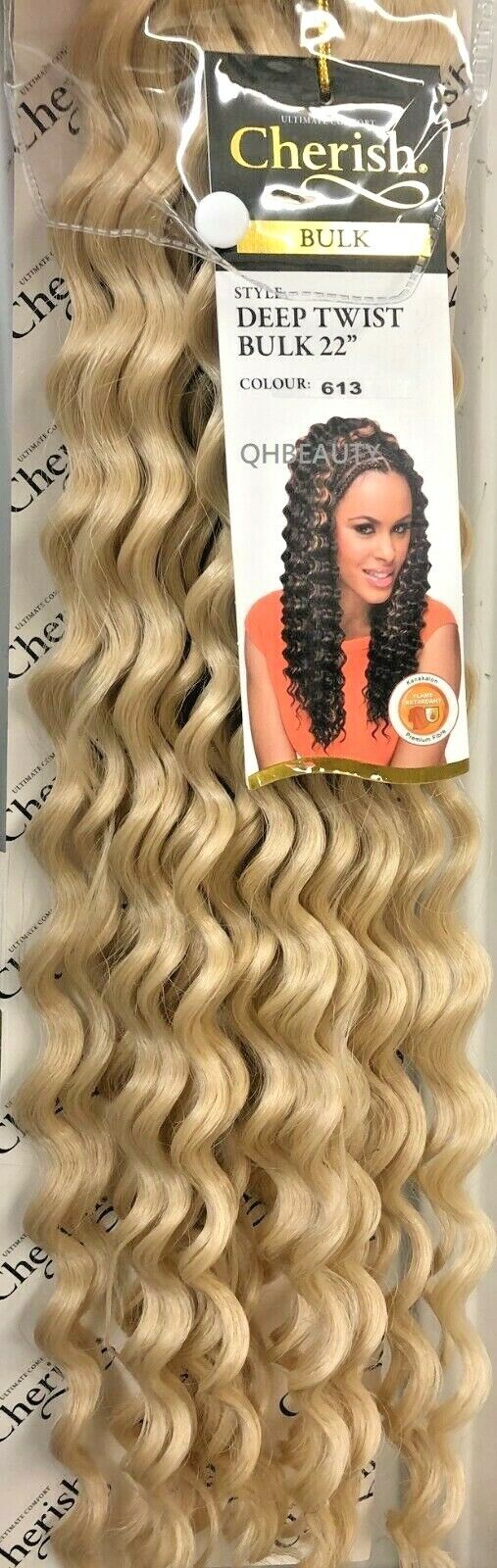 CHERISH SYNTHETIC BULK CROCHET CURLY HAIR EXTENSION BRAIDS - DEEP TWIST 22 INCH