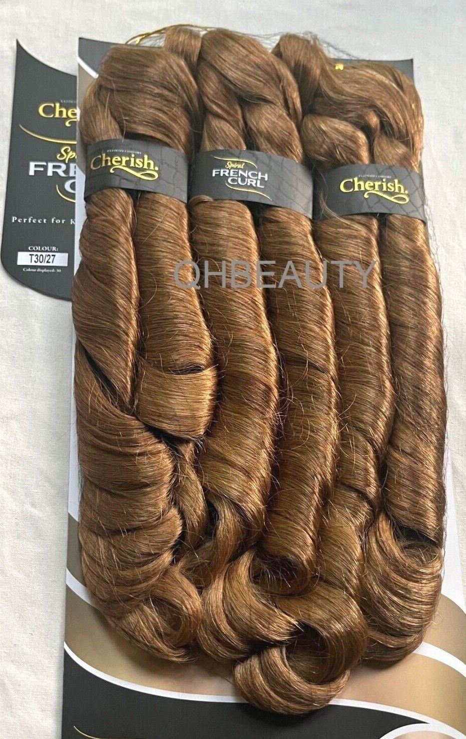 CHERISH SYNTHETIC HAIR EXTENSION BRAID - 3 x SPIRAL FRENCH CURL 22 & 28 INCHES