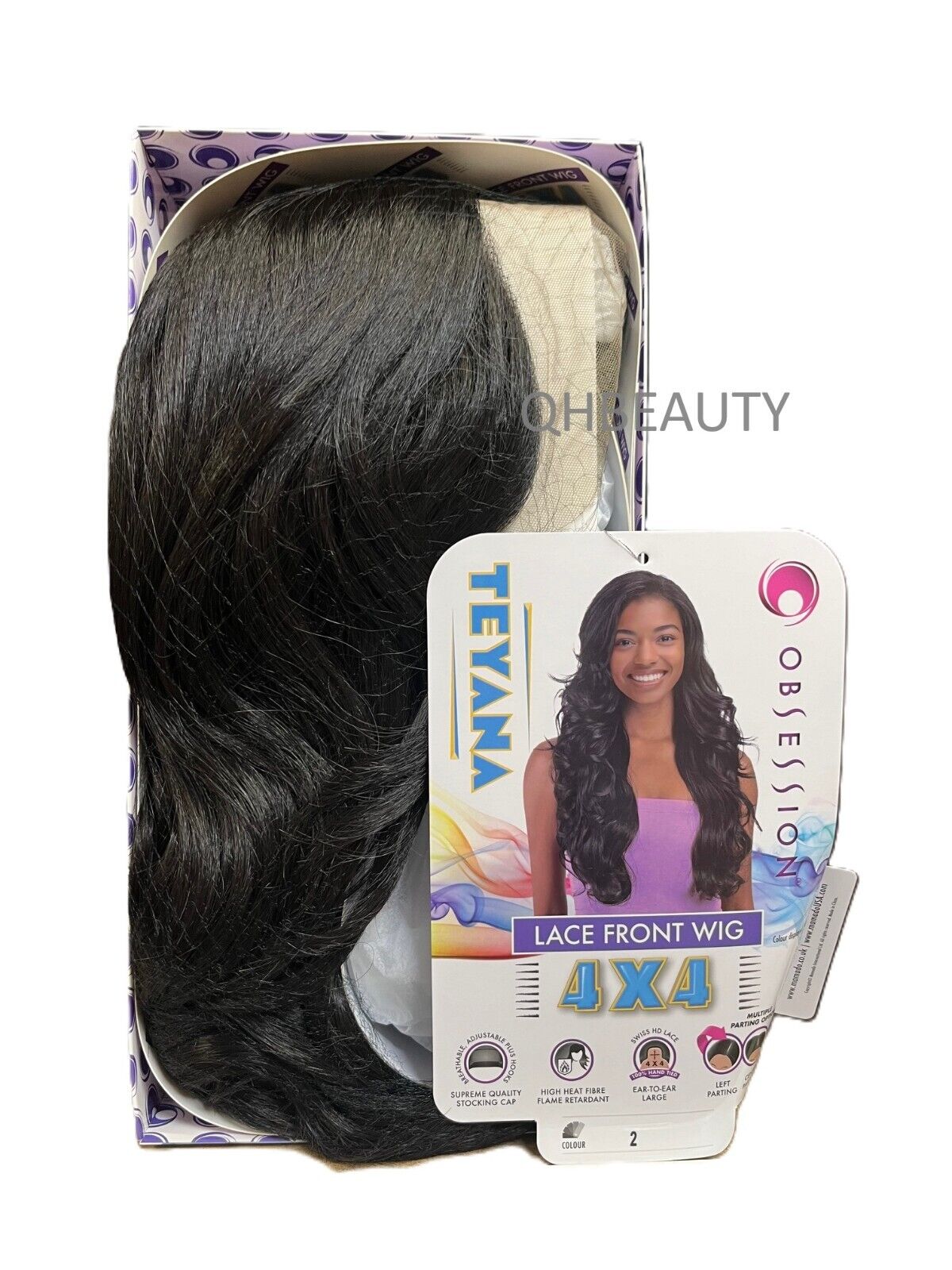 Obsession Synthetic Swiss HD 4x4 Lace Front Free Part Curly Hair Wig - TEYANA